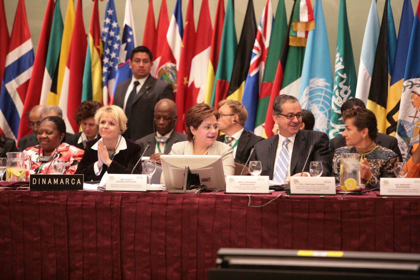 Then Foreign Minister Patricia Espinose at the inaugural session for pre-COP16 Ministerial discussions in Mexico City, November 3, 2010. This meeting laid the groundwork for COP16, held later that year in Cancún. (Photo Courtesy Patricia Espinosa)