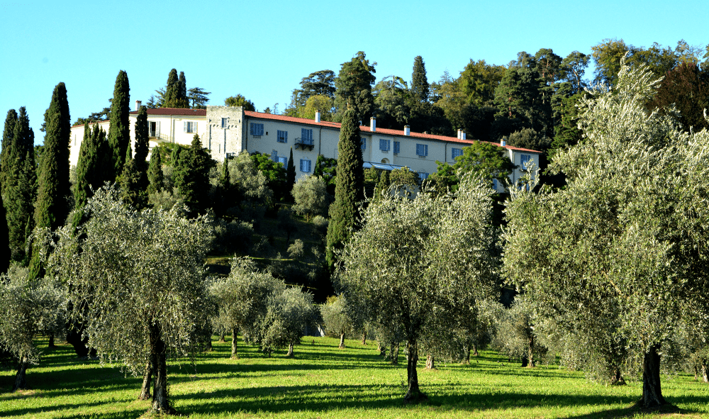 View of the Bellagio Center Villa from below.