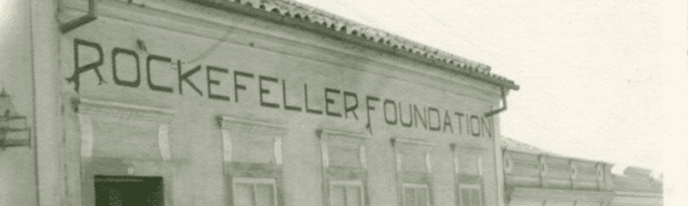 Old photograph of a Rockefeller Foundation building.