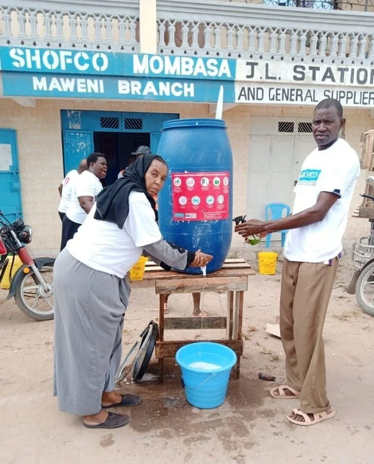 A man and a woman working.