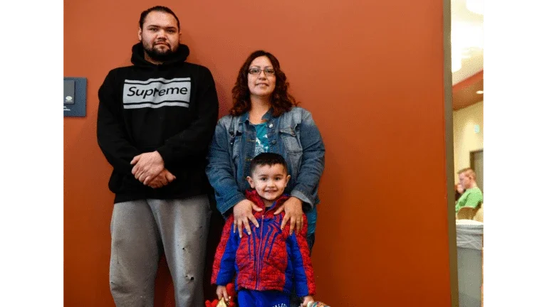 A family after receiving their EITC benefits.