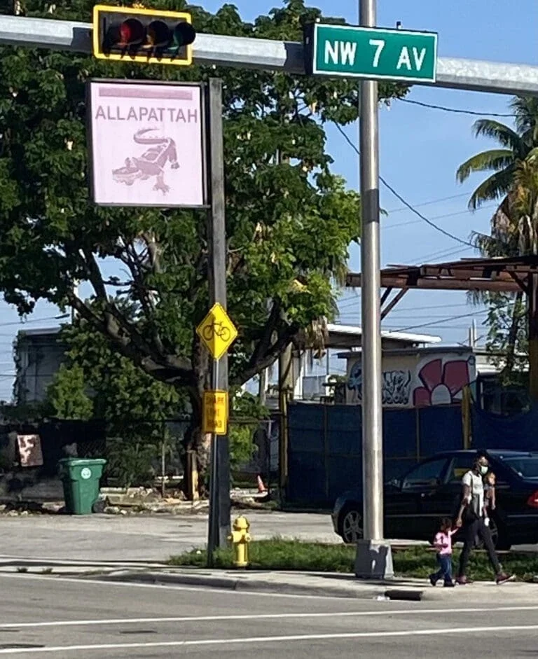 street light and street name sign.