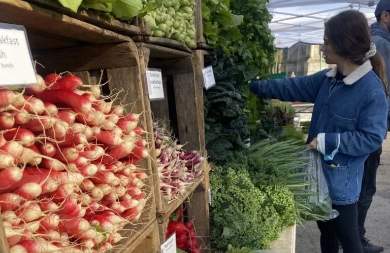 woman at the farmers market.