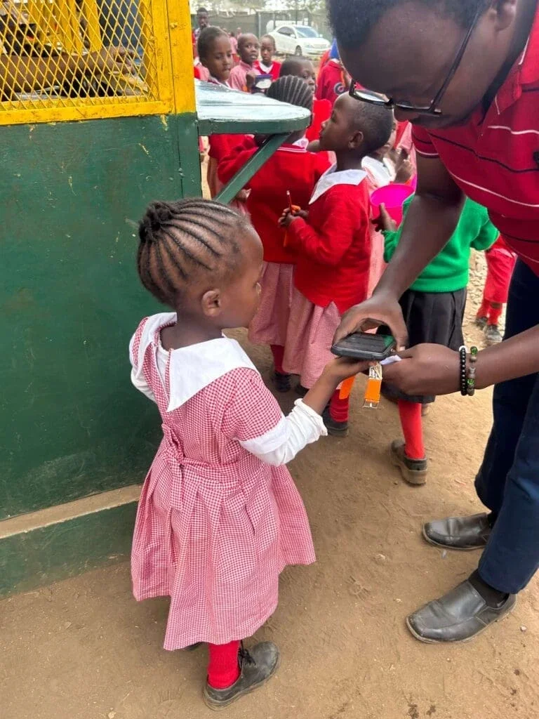 young girl eating lunch