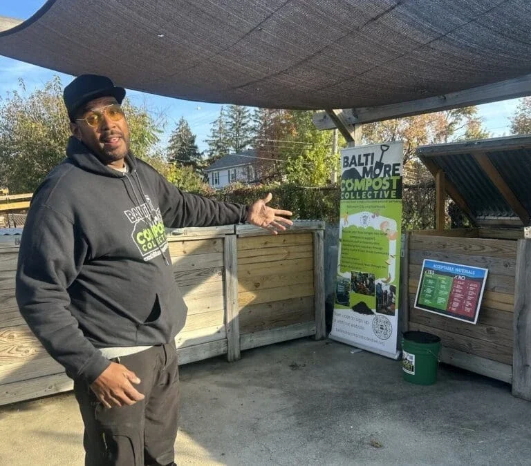 Marvin Hayes at Baltimore Compost Collective (Photo Credit Masha Hamilton)