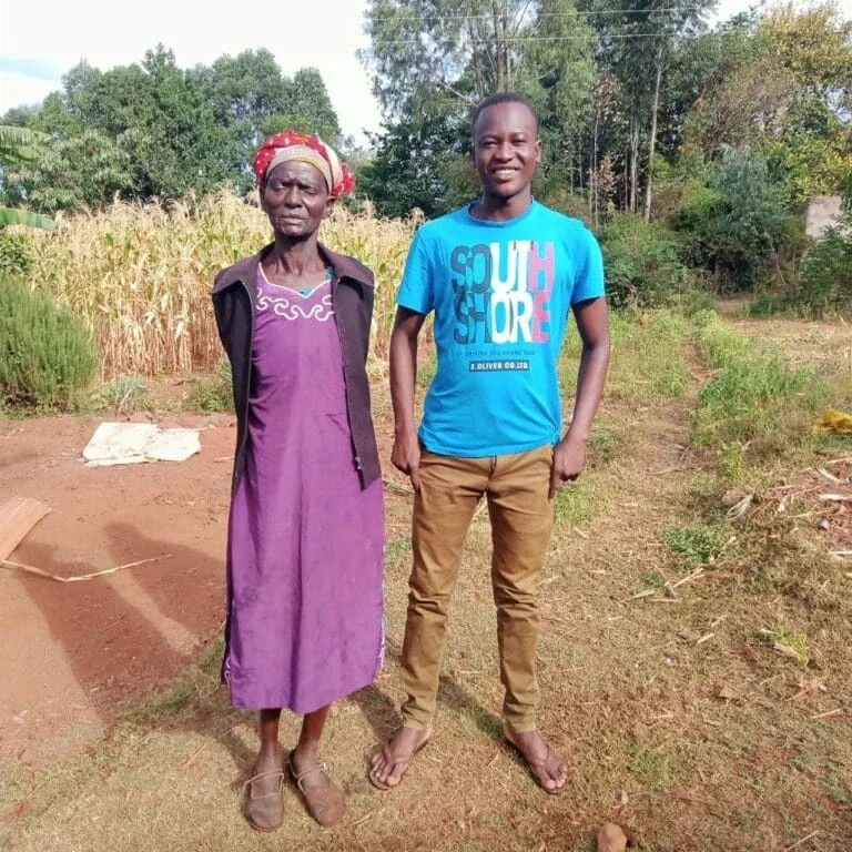 Ronaldo with his grandmother today in Kenya