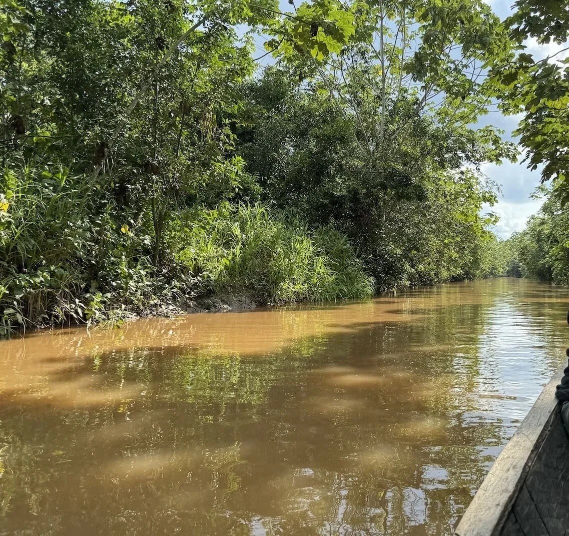 The Putamayo River that separates Colombia from Peru (Photo Credit Masha Hamilton)