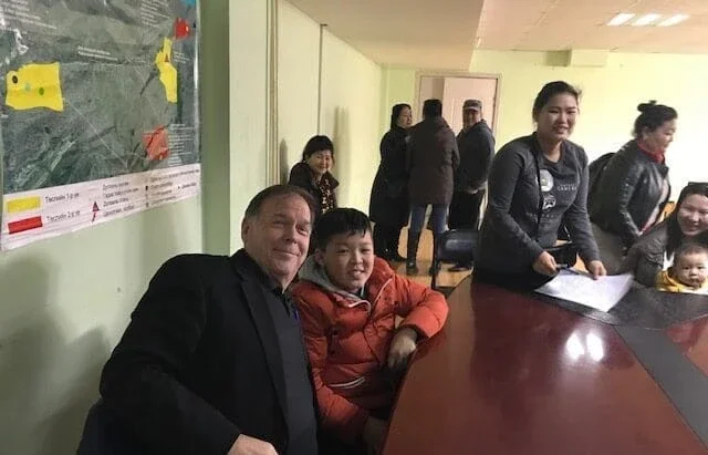 Warren Evans with community members in Ulaanbaatar, Mongolia, 2018. (Photo courtesy of Warren Evans)